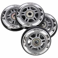 Sestava černých PU koleček 80x24 + ložiska ABEC9 NILS EXTREME