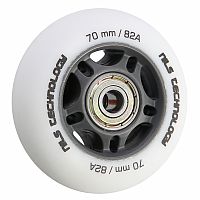 Matná kolečka NILS Extreme PU 70x24 82A s ložisky ABEC 9, bílá, 4 ks