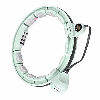 Masážní hula hoop HMS HHM13 se závažím, magnety a počítadlem zelená