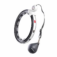 Masážní hula hoop HMS HHM15 se závažím, magnety a počítadlem černá