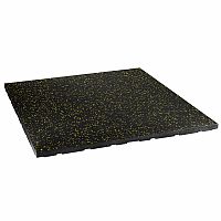 Gumová fitness podlaha HMS POS35 černá / žlutá