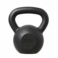 Litinový kettlebell HMS KZG16 16 kg, černý