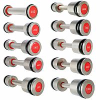 Chromované profesionální činky HMS PREMIUM HH07 2 x 7 kg