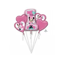 Sada foliových balonků 1st birthday Minnie - 5 ks