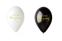 Latexový balonek černý bílý Krásné narozeniny