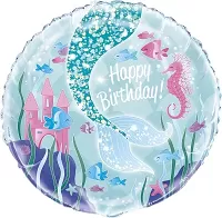 Fóliový balónek Kruh - Mořská Víla HB 45cm