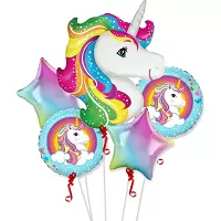 Sada fóliových balonků Jednorožec 5 ks