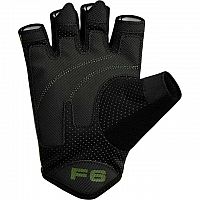 RDX Fitness rukavice GYM GLOVES SUBLIMATION F6, černo zelené M - M