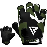 RDX Fitness rukavice GYM GLOVES SUBLIMATION F6, černo zelené S - S