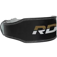 RDX Vzpěračský opasek GYM BELT 4palcový kožený, černo zlatý, L - L