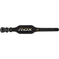 RDX Vzpěračský opasek GYM BELT 4palcový kožený, černo zlatý, S - S
