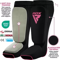 RDX Chrániče holení a nártů SIB HOSIERY SHIN INSTEP GUARD FOAM, černo růžové L - L