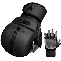 RDX grapplingové rukavice F6 Shooter, matná černá, plus S/M