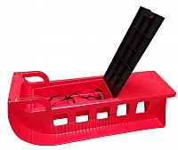 Saně Kamzík-plastové, barva červená