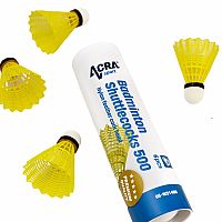 Acra badmintonové míčky 500, 6 ks nylon v dóze