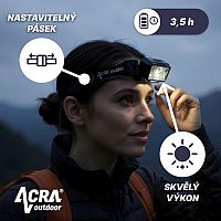 ACRA Outdoor čelová svítilna LAMP2