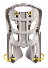 BELLELLI PEPE Dětská sedačka na kolo, upevnění na rám, hedvábně šedá