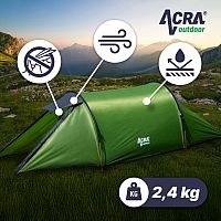Acra turistický ultralehký stan ST32 pro 2 osoby - zelený
