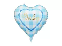 Fóliový balonek Baby světle modré srdce 45 cm