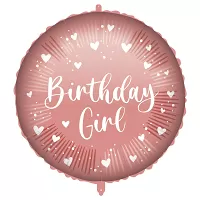 Fóliový balonek Birthday Girl se závažím 46 cm