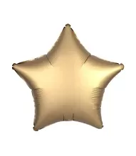 Foliový balonek hvězda zlatá saténová 46 cm