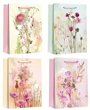 Dárková taška velká Květiny se zlatými detaily