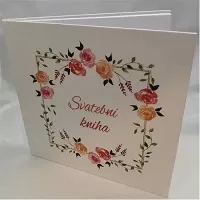 Svatební kniha hostů s českým nápisem - růže