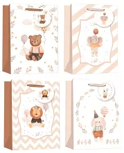 Dárková taška roztomilá zvířátka s glitry