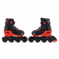 Kolečkové brusle 3v1 Spiderman, černo-červené, 30-33