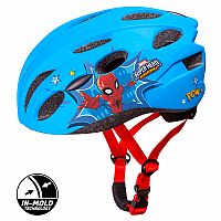 Cyklistická helma Spiderman, modrá, M 52-56 cm IN-MOLD