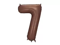 Foliová číslice - saténová hnědá 7 - 86 cm