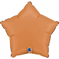 Fóliový balonek hvězda karamelová 46 cm