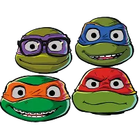 Papírové masky Želvy Ninja 6ks