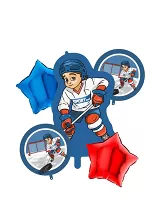 Sada foliových balonků Hokej - 5 ks