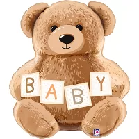Fóliový balonek Medvídek s nápisem Baby 61 cm