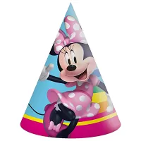 Papírové čepičky Minnie duhová 6 ks
