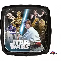 Fóliový balónek Čtverec Star Wars 43cm