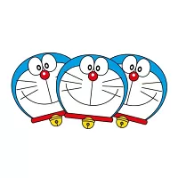 Papírové party masky Doraemon 6 ks