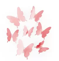 Dekorace na zeď - samolepící rosegold motýli 12 ks