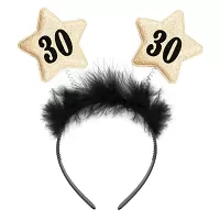 Čelenka s hvězdami 30. narozeniny - černá