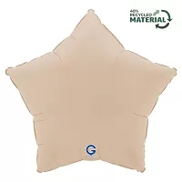 Fóliový balonek hvězda cappuccino 46 cm