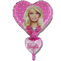 Fóliový balonek srdce Barbie 65 cm