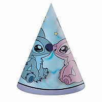Papírové čepičky Stitch a Angel 6 ks