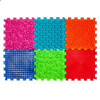 Masážní ortopedické podložky "Puzzle Mix" 6 modulů