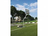 Basketbalová konstrukce streetball pojízdná - mobilní se závažím - exteriér (ZN), pevné vysazení 1,20 m, CERTIFIKÁT