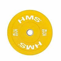 Barevný bumper kotouč HMS CBR 15 kg