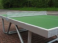 Síťka na venkovní stůl s pryskyřičnými deskami, celokovová, komaxit - zelená barva