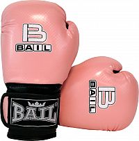 Boxerské rukavice BAIL B-Fit 06 oz, Pindot/PU růžová