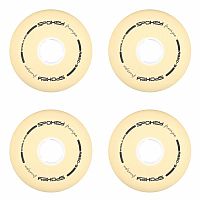 Spokey PU 76 mm Náhradní kolečka k bruslím FREESPO WHITE SET, 4 ks