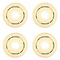 Spokey PU 76 mm Náhradní kolečka k bruslím FREESPO WHITE SET, 4 ks